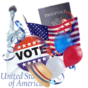 Citizenship, Immigration, Voting - collage of images